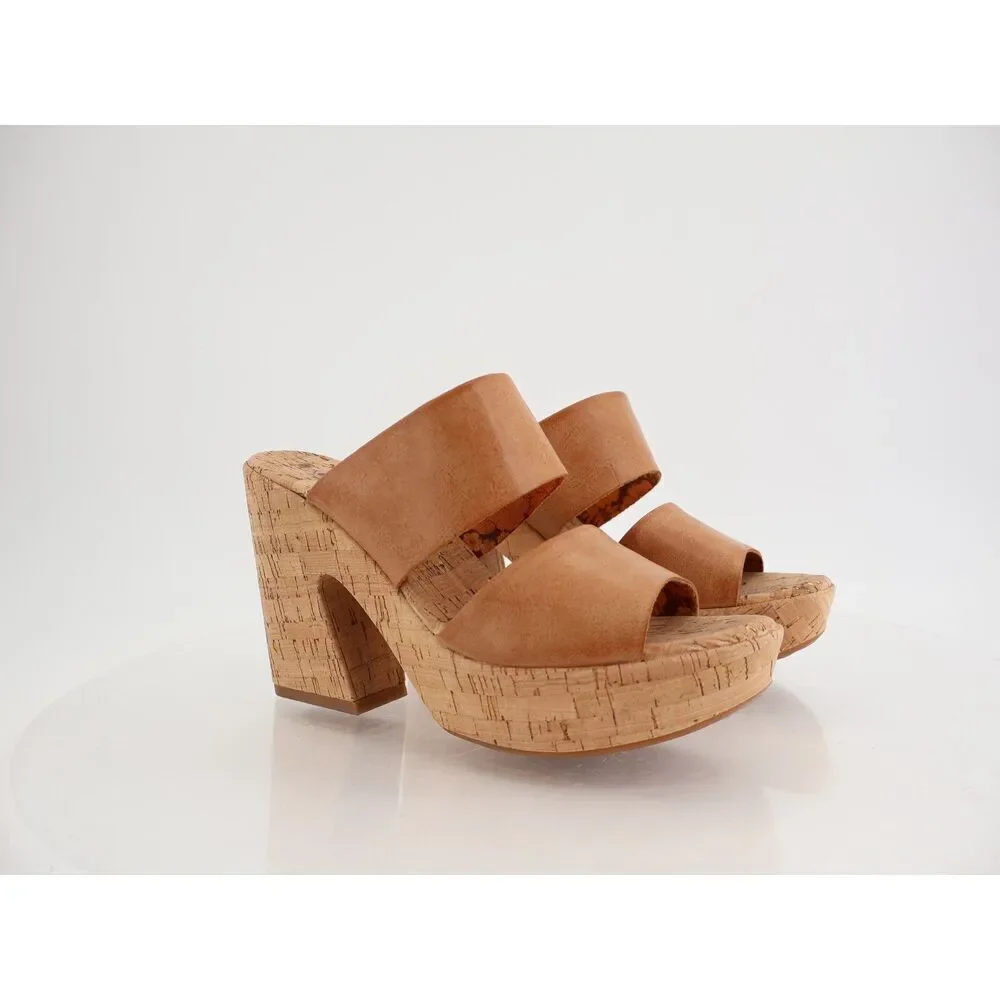 Korks Kork Ease Dezi Sandals Platform Brown Vegan Strappy Chunky Heel Size 11
